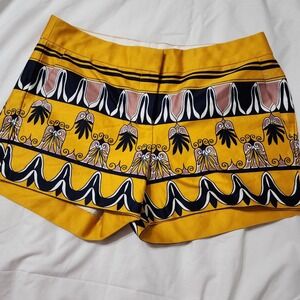 J Crew city fit mustard floral print shorts See Measurements Dressy Casual‎